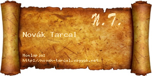 Novák Tarcal névjegykártya